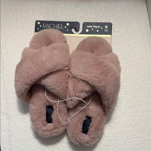Rachel Blush Furry Slippers